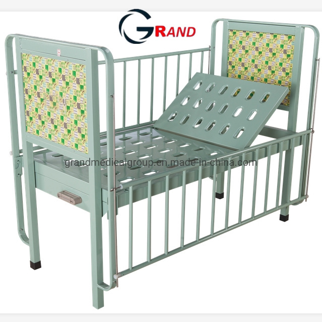 Medical Equipment Hospital Jet Molding Steel Single Shake Child Bed Pediatric Hospital Bed