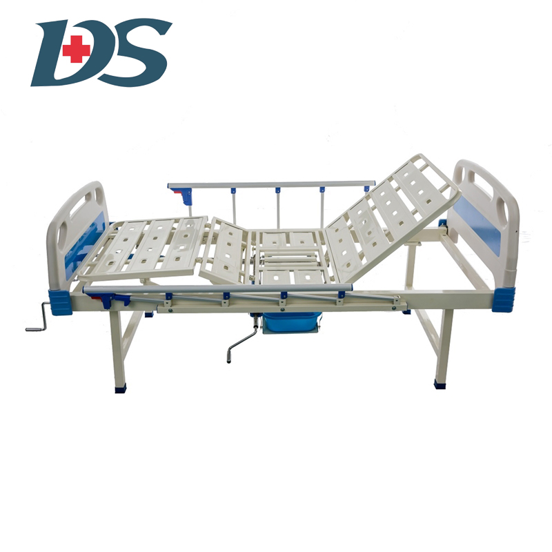 Medical Equipment Patient Home Care Manual Nursing Multi-Function Hospital Bed with Toilet Commode