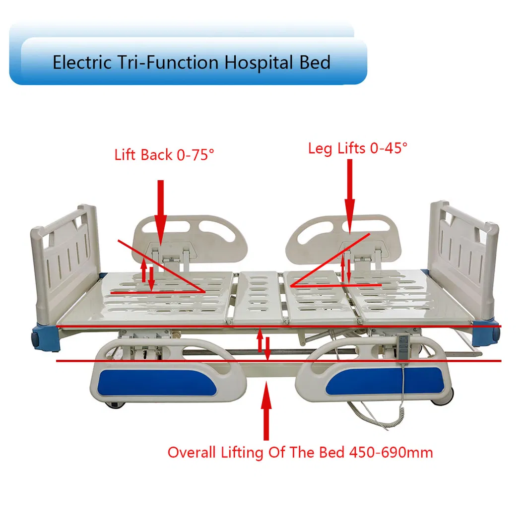 Medical Furniture ICU Multifunctional Hospital Medical Bed for Patient