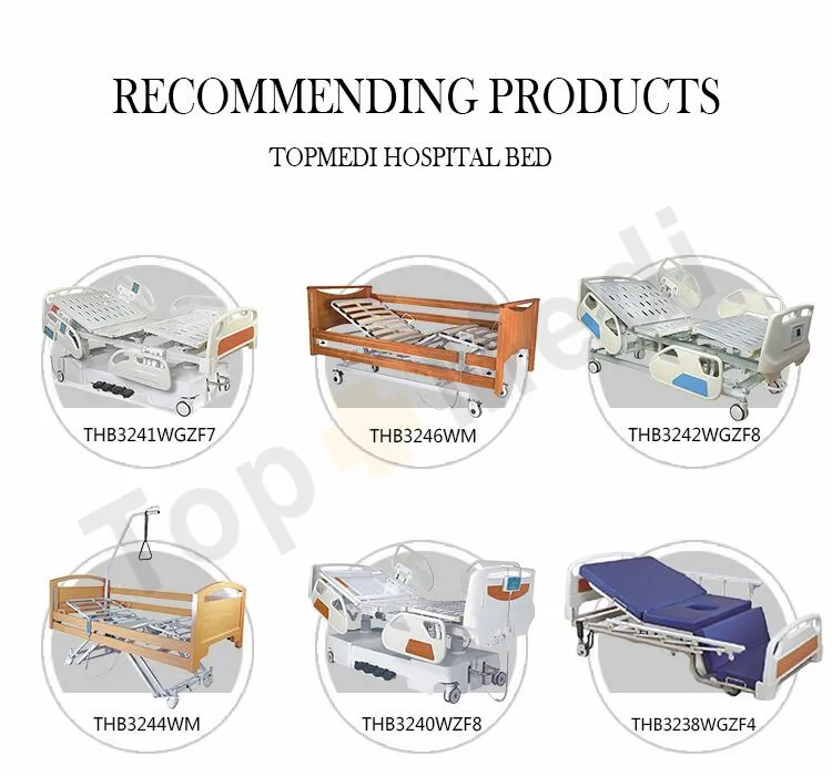 Medical Supply Hospital Furniture Steel One Function Detachable Headboard Sick Bed