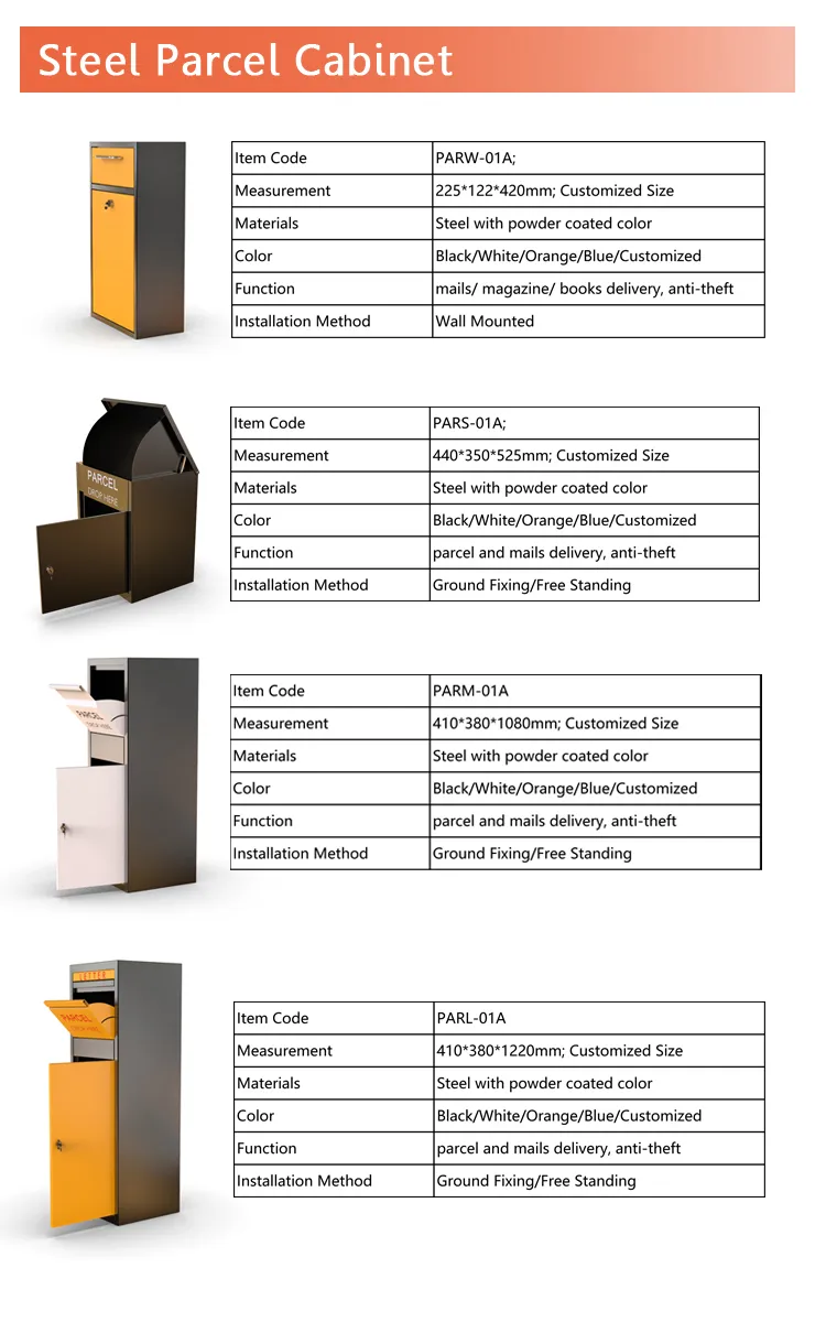 Metal Smart Parcel Delivery Locker for Apartment Supermarket