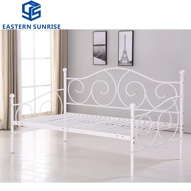 Modern Flower Design Steel Living Room Furniture Metal Sofa Daybed