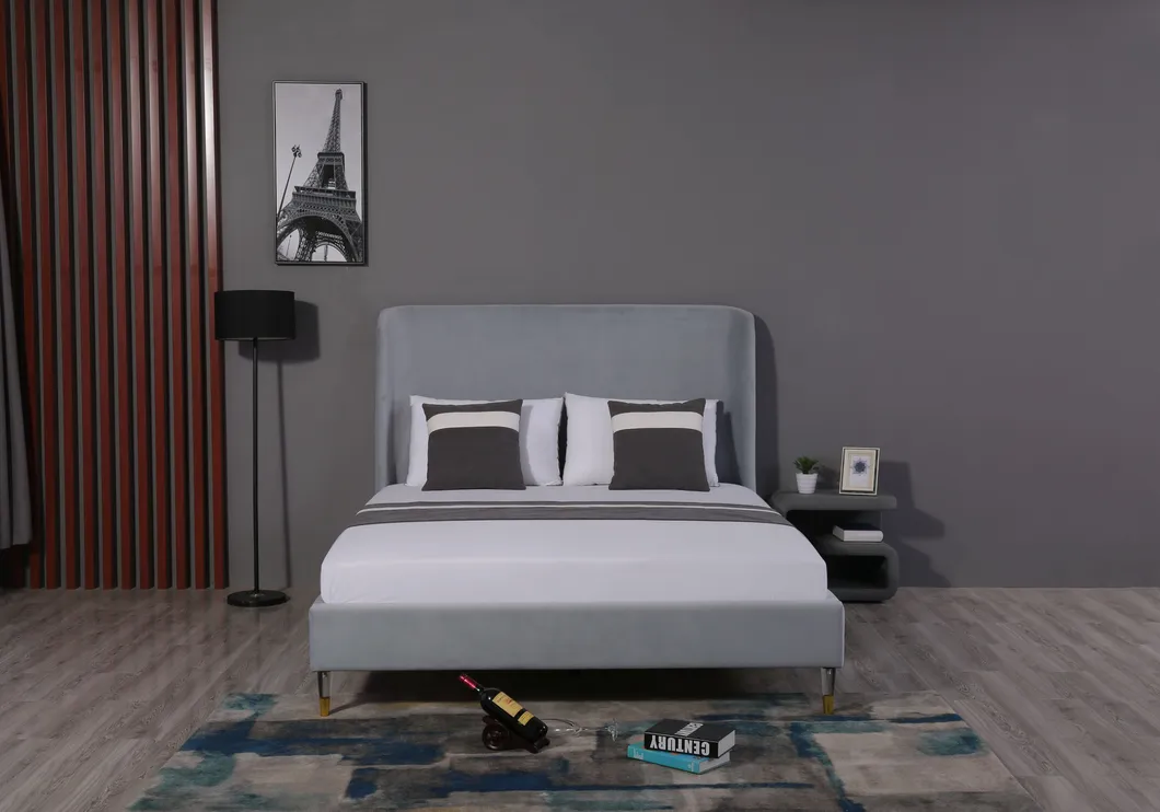 Modern Leathaire Bed Frame Bedroom Furniture Leather Chesterfield Furniture