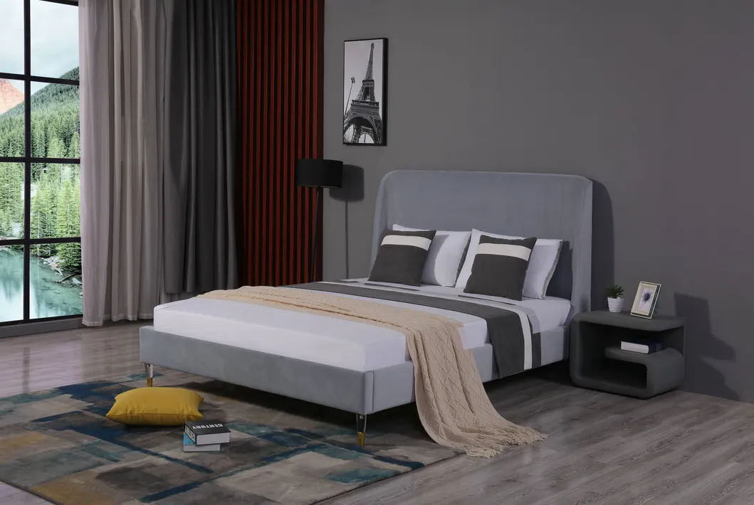 Modern Leathaire Bed Frame Bedroom Furniture Leather Chesterfield Furniture