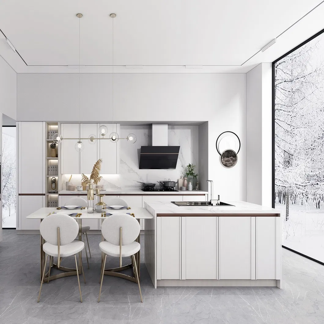 Modern Minimalism Home Furniture Kitchen Cabinet with PVC Finish