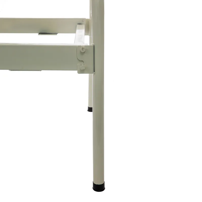 One Crank Adjustable Medical Iron Simple Hospital Bed with Competitive Price