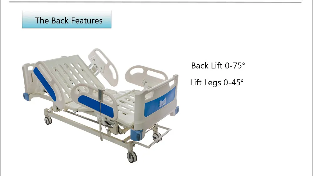 PP Side Rails 3 Function Electric Hospital Bed for Patient