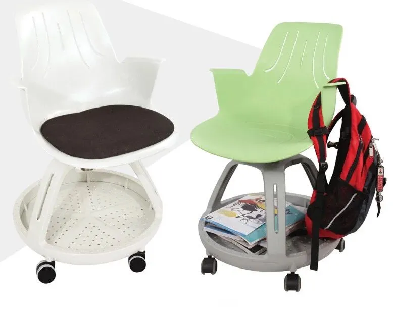 Rolling Wheel Training School Chairs