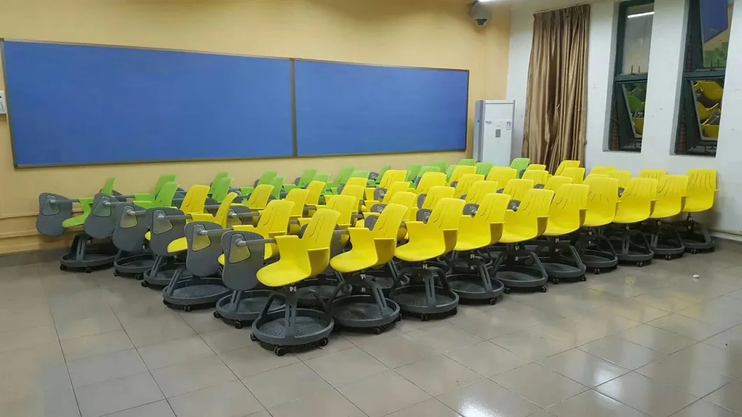 Rolling Wheel Training School Chairs