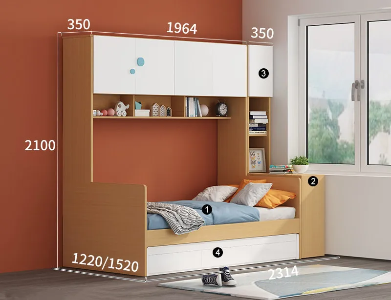 Small Apartment Storage Bed