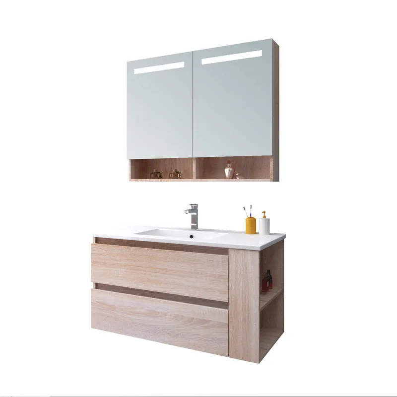 Space Saving Bathroom Vanity Home Furniture with LED Mirror Bathroom Cabinet