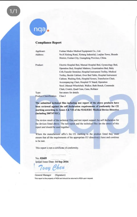 Three 3 Functions Manual Nursing Medical Clinic Hospital Bed
