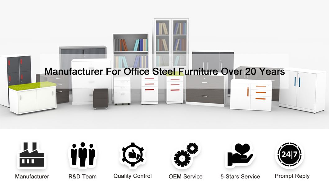 Transfer Printing Wood Grain Steel Multi Doors Study Room Cabinet