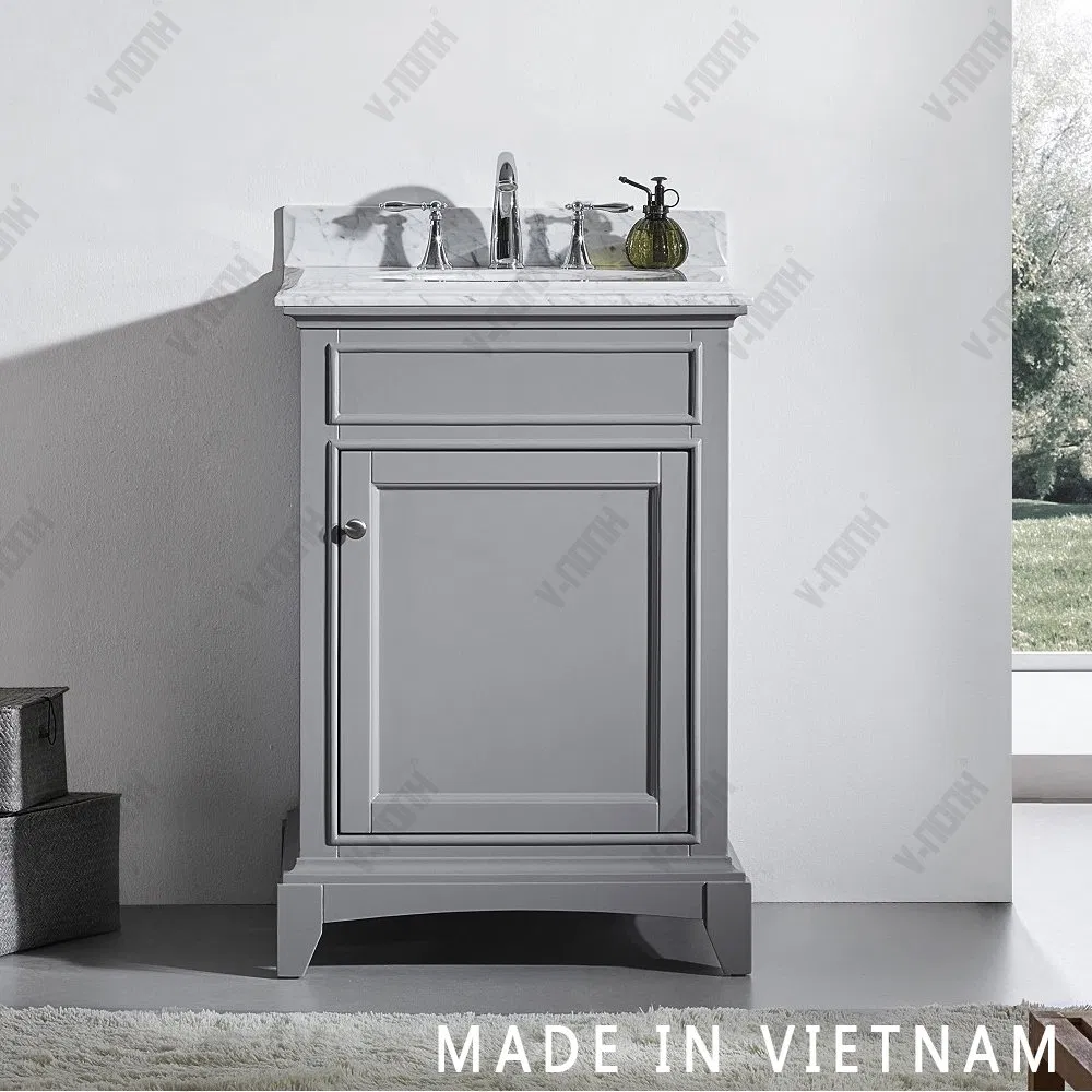 Transitional Style Made in Vietnam Floor Mounted Bathroom Furniture