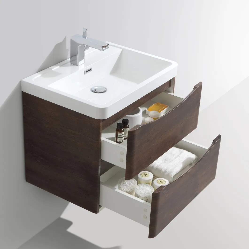 Wall Hung Bathroom Vanity Cabinet 2 Drawer White Gloss 600/800/900