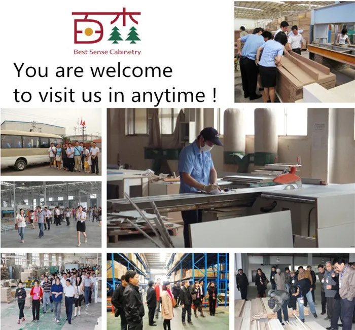 Warmly Design of Grey Melamine PVC Kitchen Cabinet