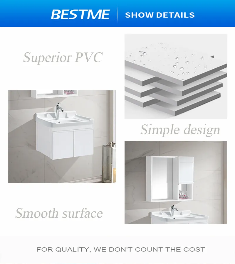 Waterproof Bathroom Vanity PVC Cabinet by-P4012-60