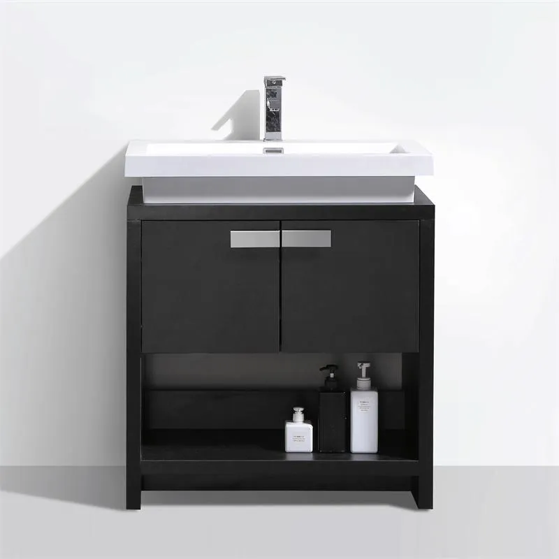 White Bathroom Cabinet, Lacquer Vanity, High Gloss Floor Standing Vanity