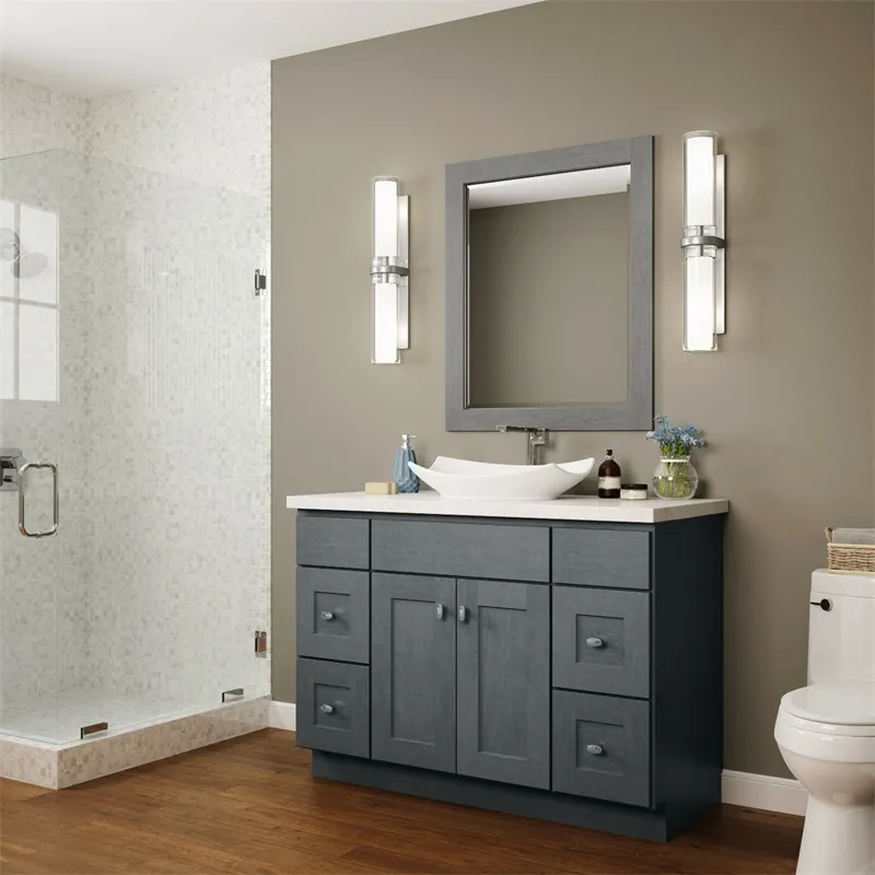 White Bathroom Cabinet, Lacquer Vanity, High Gloss Floor Standing Vanity