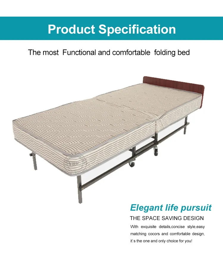 Wholesale Folding Mattress Bed Space Save Swivel on Wheels Hotel Bedroom