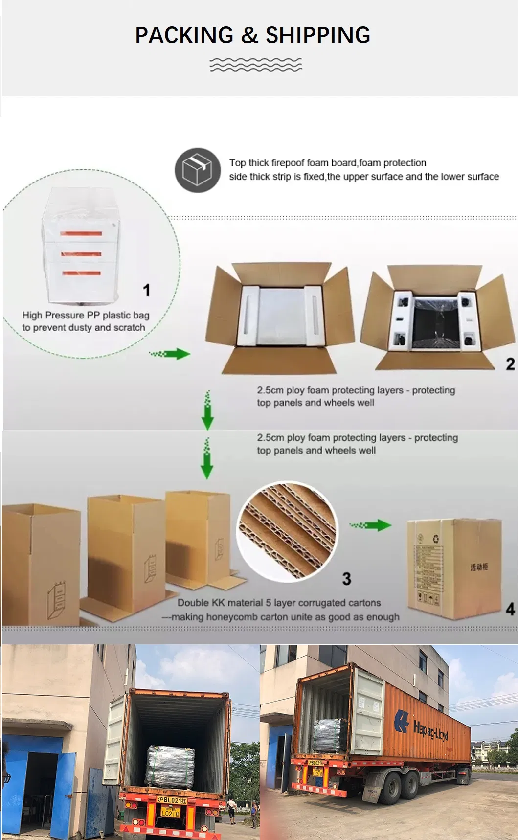 Widely Customer Acceptable File Cabinet with Lockable Rubber Wheel