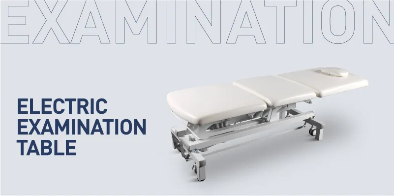 X27 Saikang 3 Function Adjustable Exam Couch Bed Stainless Steel Adjustable Electric Medical Clinic Patient Examination Table