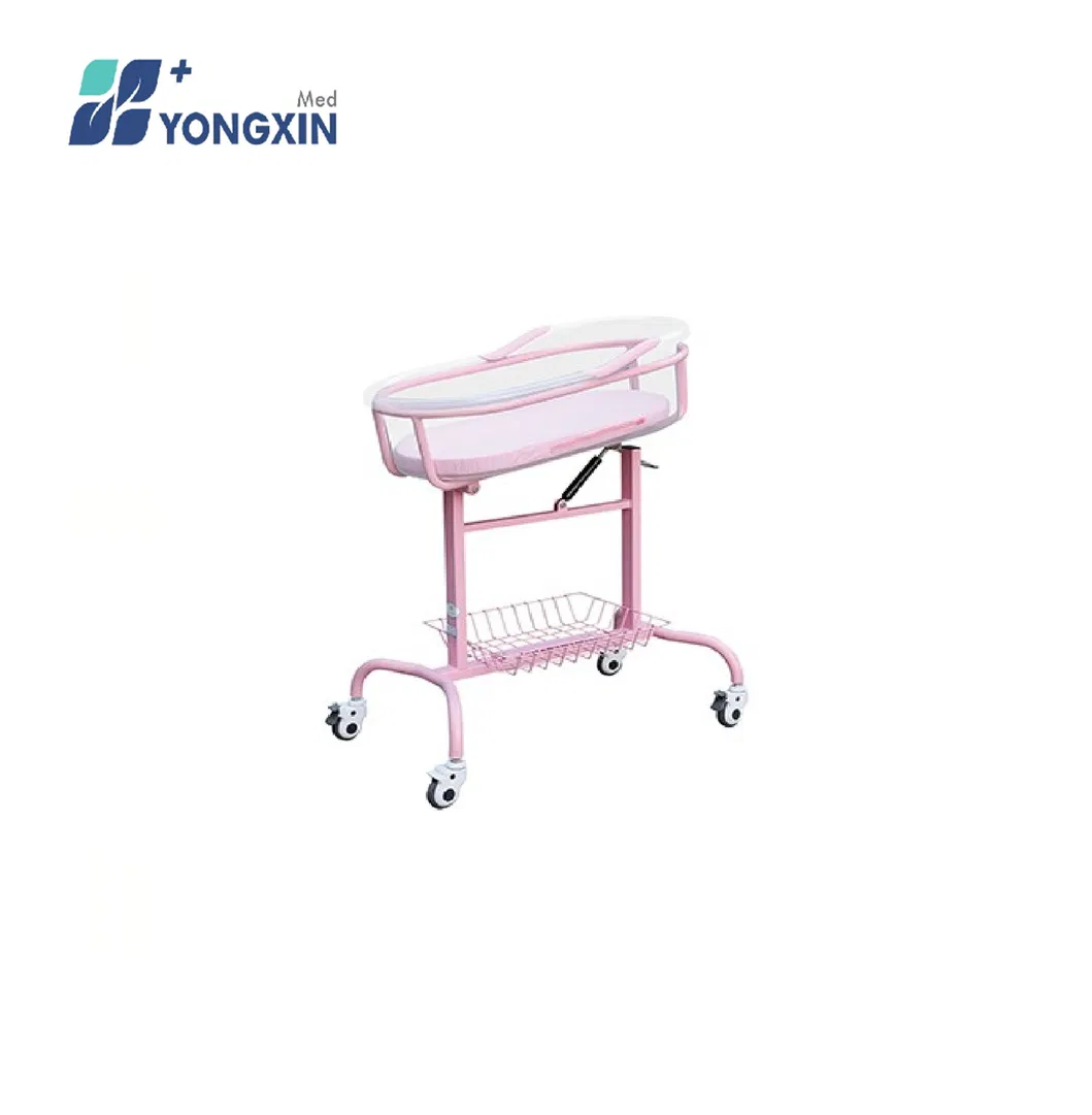 Yx-B-3 Hospital Use Powder Coated Steel Baby Bed